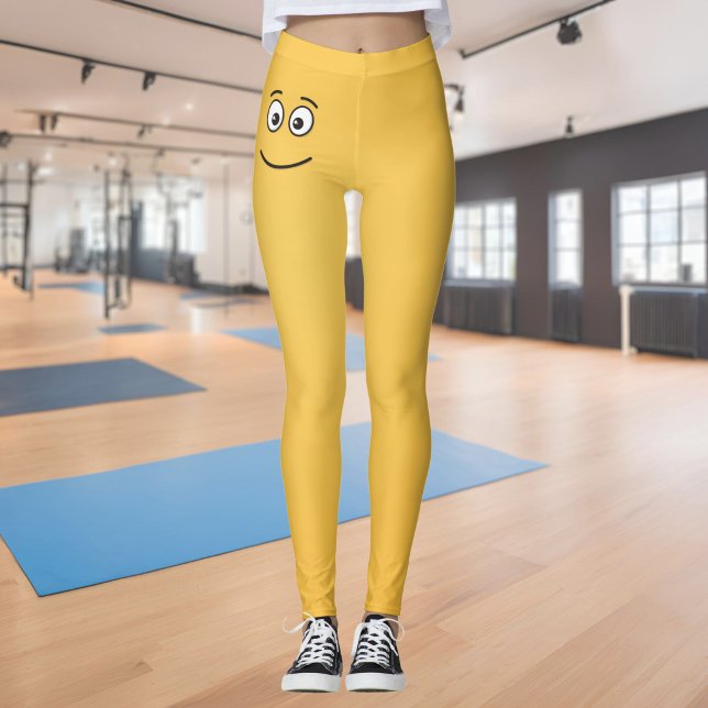 Leggings Visage Souriant aux Yeux Ouverts (Créateur téléchargé)