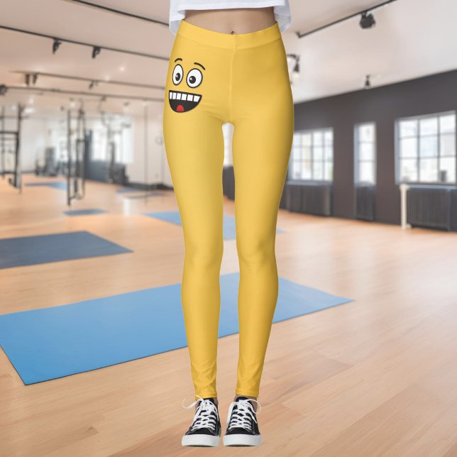 Leggings Visage Souriant Avec Bouche Ouverte (Créateur téléchargé)