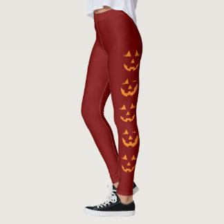 Leggings Visages de Citrouille - Femmes Casual Hal