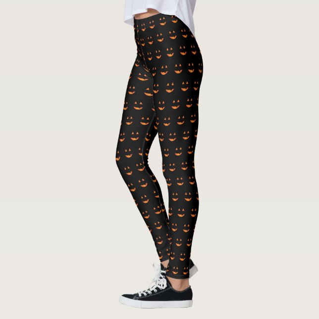 Leggings Visages de Jack o'lantern (Gauche)