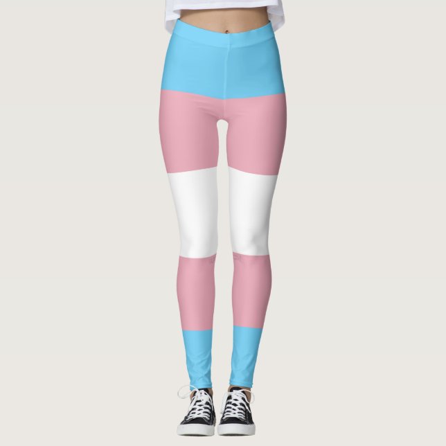 Leggings Visibilité du drapeau de fierté transgenre de Slip (Devant)
