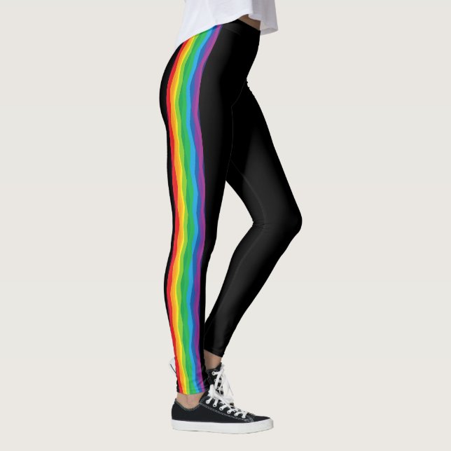 Leggings « Visibilité » – Un motif de fierté abstrait #1 (Droite)