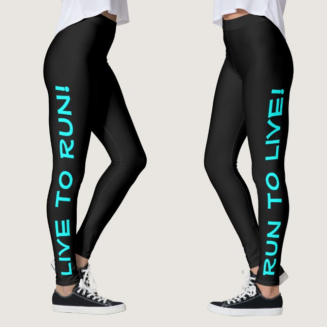Leggings Vivez pour courir ! Courez pour vivre ! Running Bl (Créateur téléchargé)