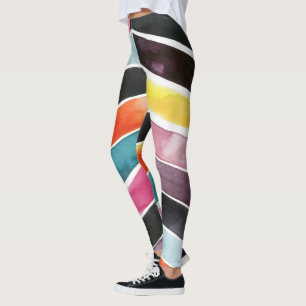 Leggings Vivid aquarelle Chevron I