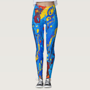 Leggings Vivid Color Abstrait Artwork