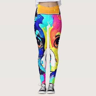 Leggings Vivid Vibes de marionnettes Design d'art