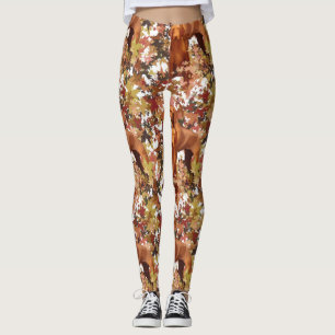 Leggings Vizslas et Feuilles d'automne