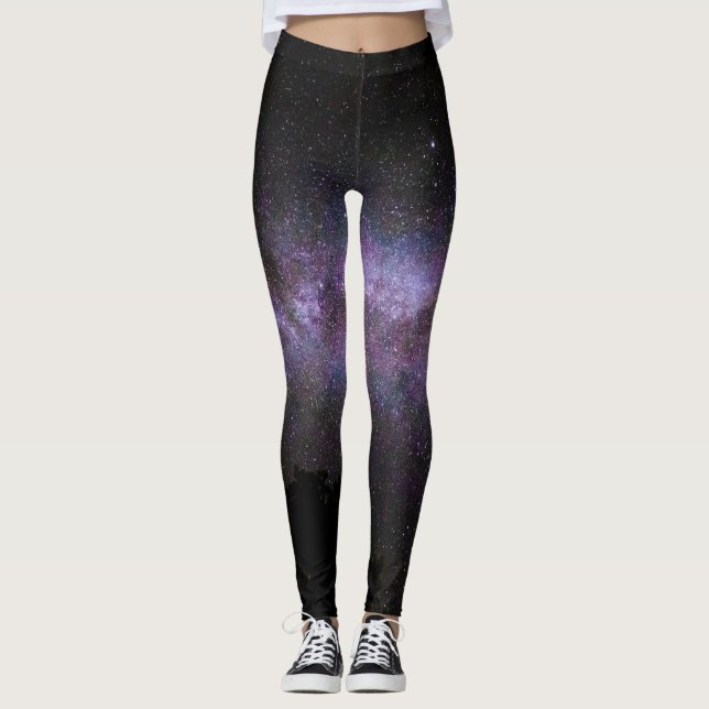 Leggings Voie lactée avec silhouette arborée (Devant)