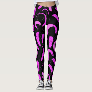 Leggings Voiles de Kitboard rose et noir Cerfs-volants Moti