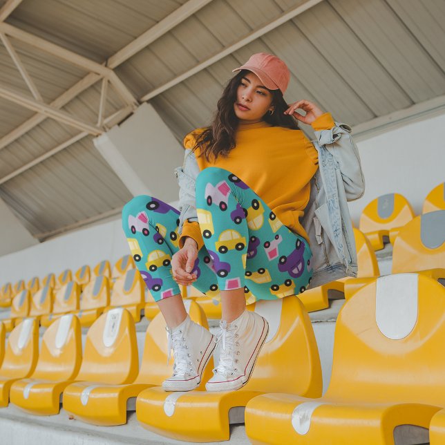 Leggings Voitures de caricature (Créateur téléchargé)