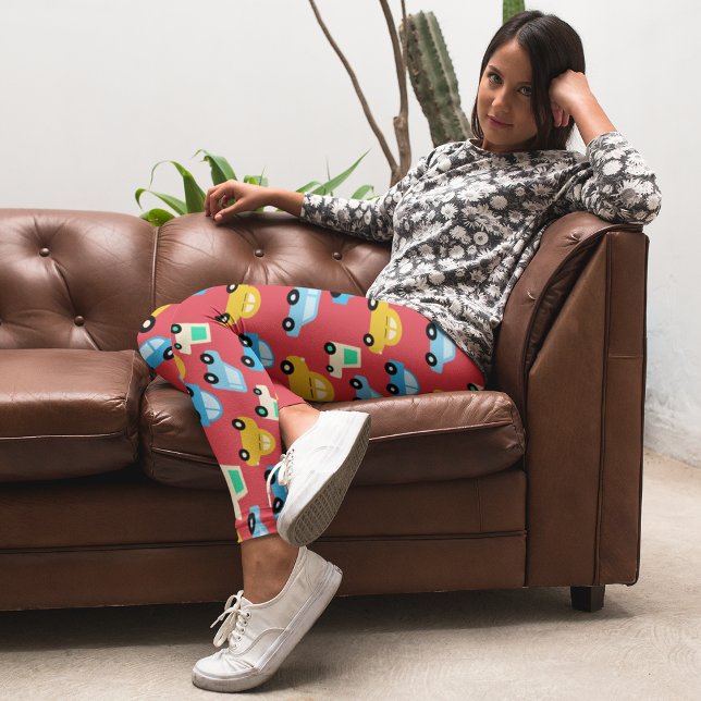 Leggings Voitures de caricature (Créateur téléchargé)
