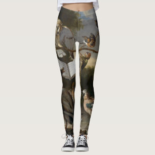 Leggings Volée des oiseaux musicaux peignant des guêtres