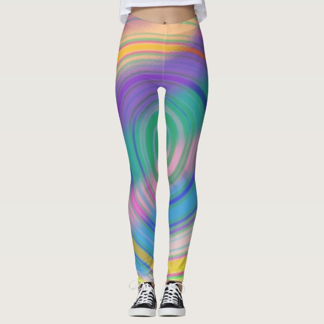 Leggings Volet Abstrait multicolore (Devant)