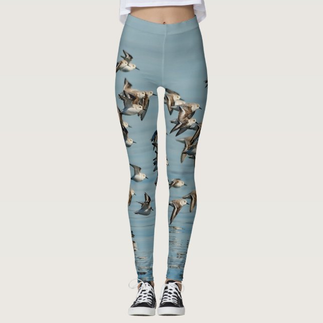 Leggings Vols de bécasseaux en vol (Devant)