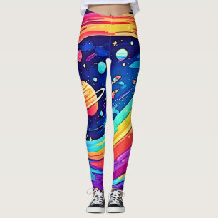 Leggings Vortex arc-en-ciel cosmique