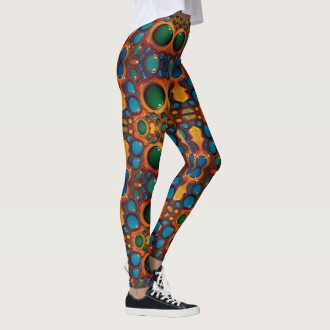 Leggings Vortex des couleurs : Une danse Abstraite de l'hui (Droite)
