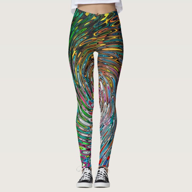 Leggings Vortex des Jambes de couleurs (Devant)