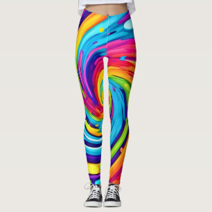 Leggings Vortex vibrant dans le tourbillon artistique