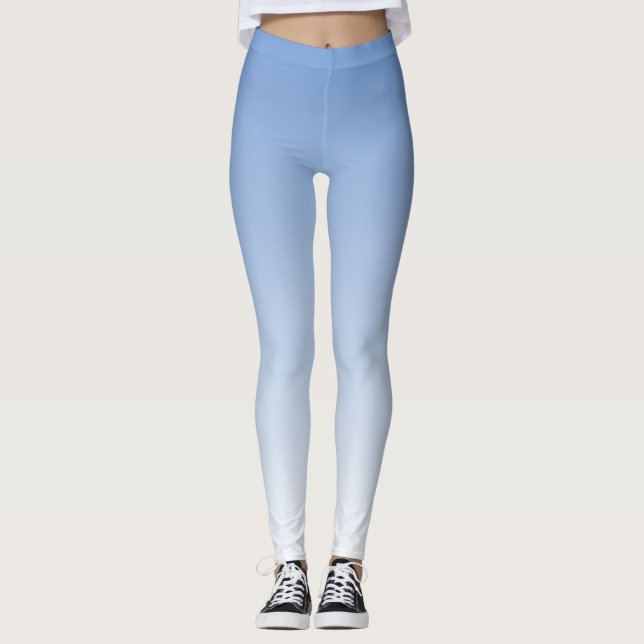 Leggings Votre couleur avec ombre blanc fondu dégradé (Devant)