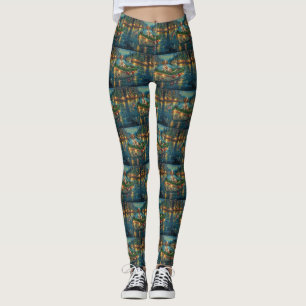 Leggings Voyage de fête de Noël de l'épagneul breton