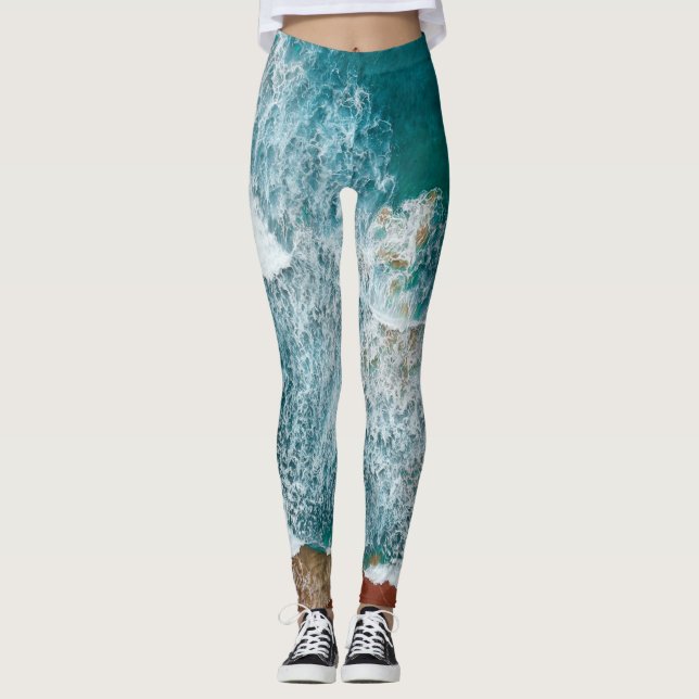 Leggings Vue sur la mer et le ciel (Devant)