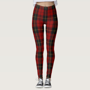 Leggings Wallace Tartan Scottish Clan Plaid Motif