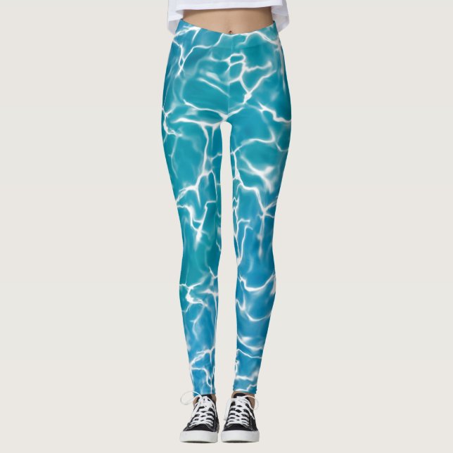 Leggings Water bleu (Devant)