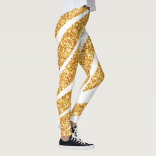 Leggings Wave Sea Gold Parties scintillant Boho Popular Col