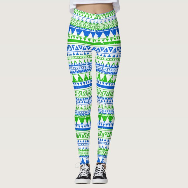 Leggings WAY out Arts Sierra Leone Flag Motif Abstrait (Devant)