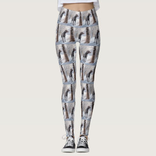 Leggings Weimaraner Qu'il neige Noël
