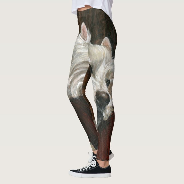 Leggings Westie sur canapé (Gauche)