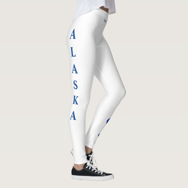 Leggings White Alaska State Flower Oubliez-moi les pattes (Droite)