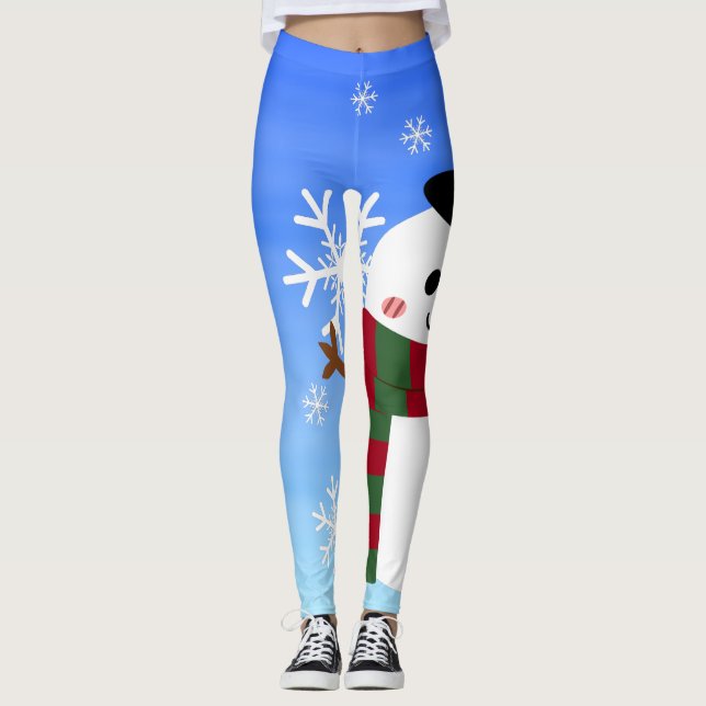 Leggings White Christmas Snowman (Devant)
