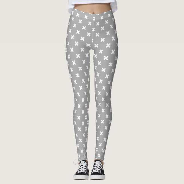 Leggings White cross stitches (Devant)