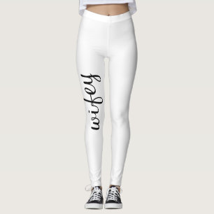 Leggings Wifey Noir Et Blanc Design2 Joli Fille Chic