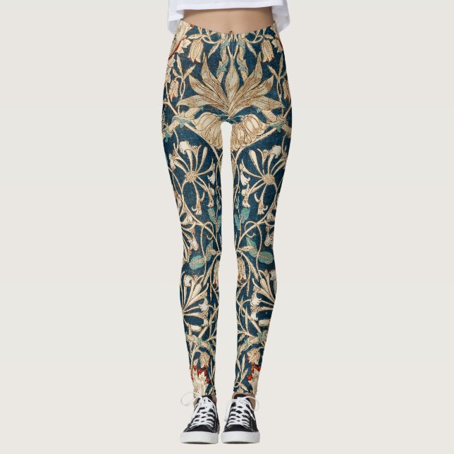 Leggings William Morris Antique Fleur de Chèvrefeuille (Devant)