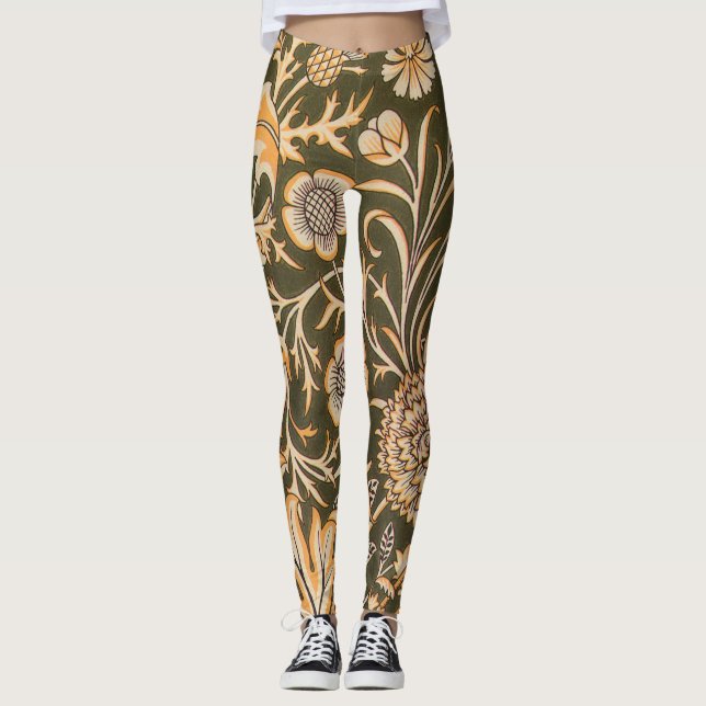 Leggings William Morris Cherwell Motif de fond d'écran (Devant)