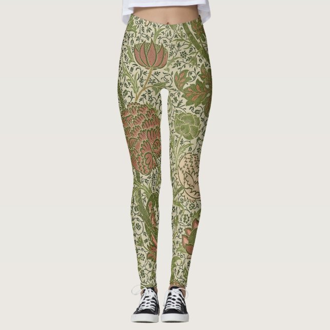 Leggings William Morris Cray Fleur de Sauge Floral Botaniqu (Devant)