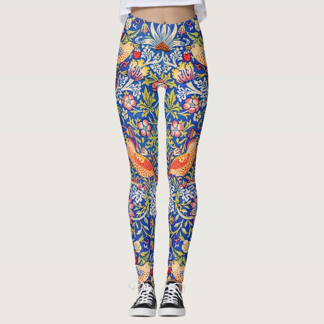 Leggings William Morris Fraise voleur célèbre tableau (Devant)