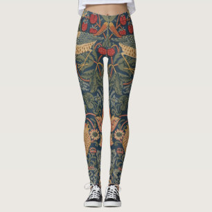 Leggings William Morris Fraise Voleurs Oiseaux