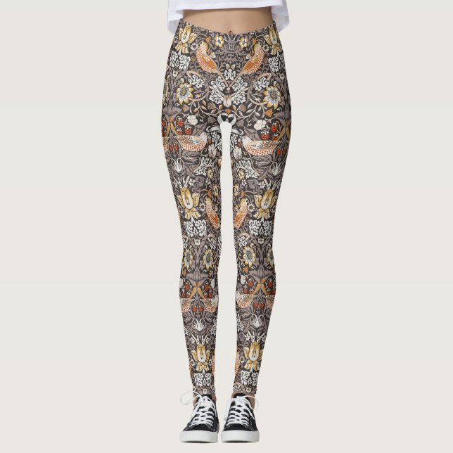 Leggings William Morris Fraise Voleuse Charbon Ochre (Devant)