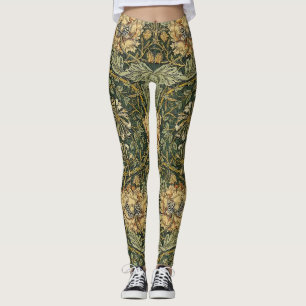 Leggings William Morris Honeysuckie Vert Jaune