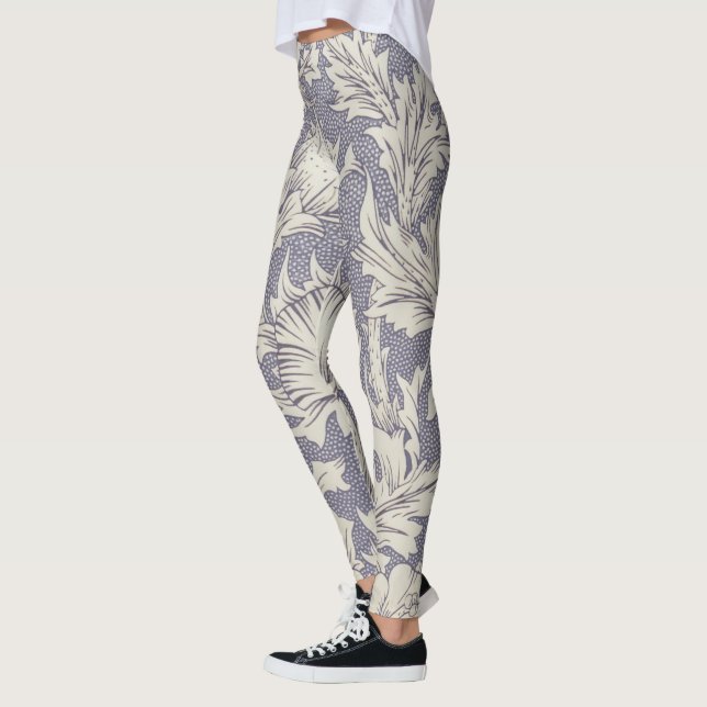 Leggings William Morris Horn Poppy Classic Floral (Gauche)