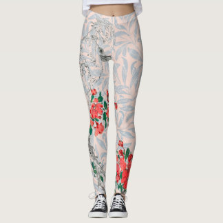 LEGGINGS WILLIAM MORRIS JAPONAIS IMPRIMER PARROT