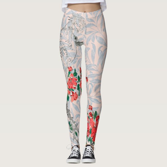 LEGGINGS WILLIAM MORRIS JAPONAIS IMPRIMER PARROT (Devant)