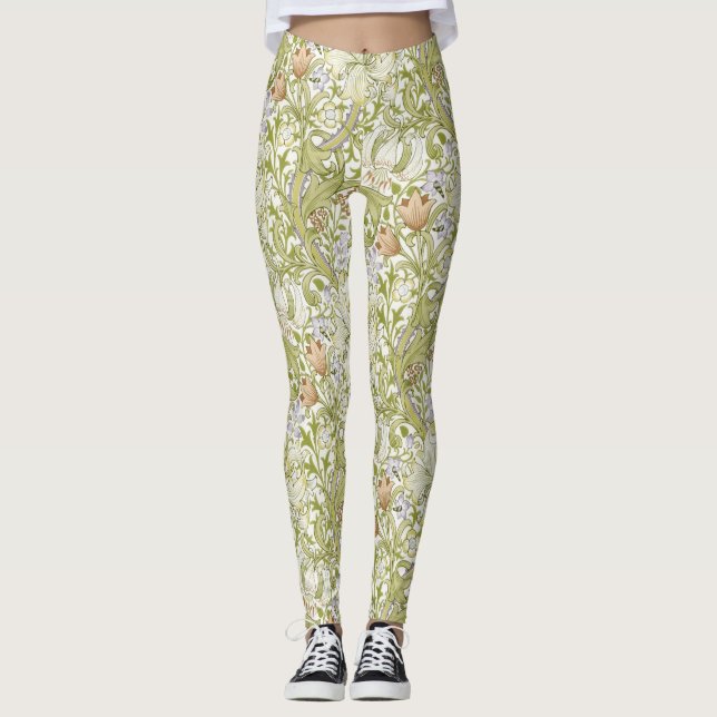 Leggings William Morris Jardin Fleur de Lys Classique (Devant)