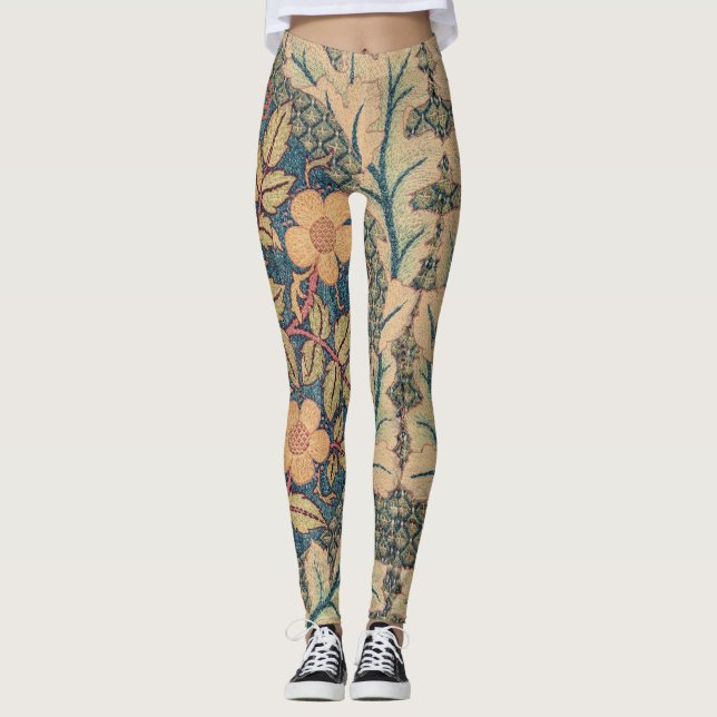 Leggings William Morris LÉGUMES DE CONCEPTION TEXTILE FLORA (Devant)
