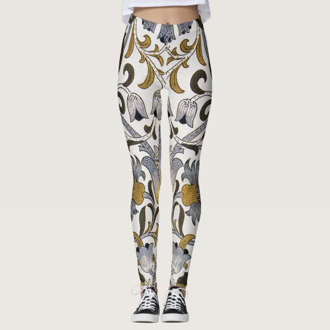 Leggings William Morris Lodden Fleur florale (Devant)