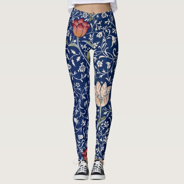Leggings William Morris Medway Floral bleu (Devant)