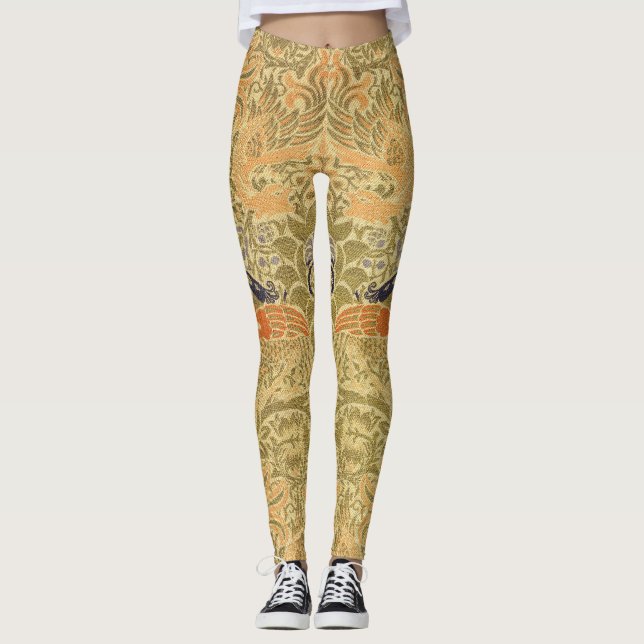 Leggings William Morris Peacock & Dragon Arts & Artisanat (Devant)